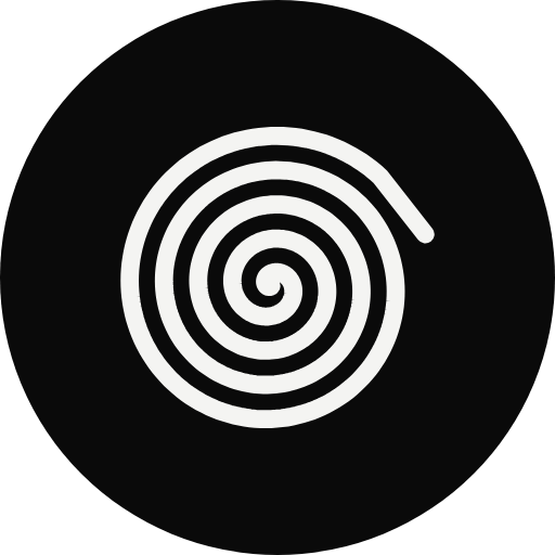 The gidouille that swerves — spiral mark of the Bureau of Imaginary Solutions